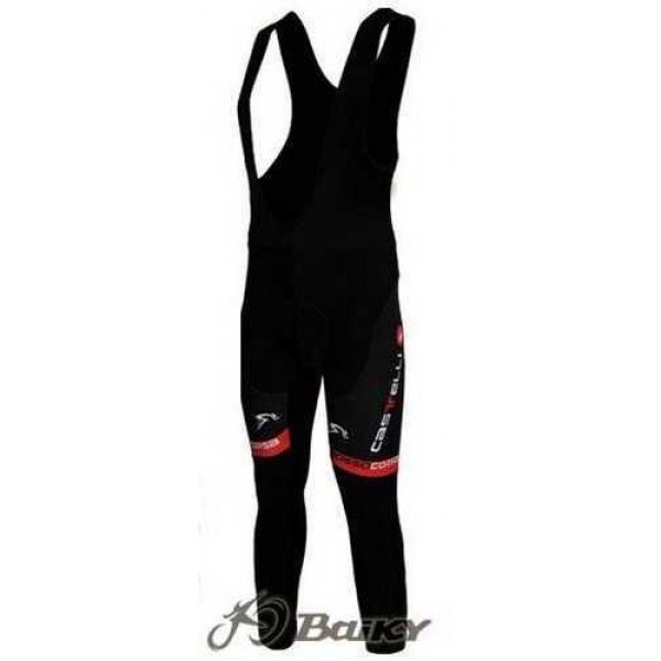 Castelli Pro Team Lange Fietsbroeken Bib Zwart