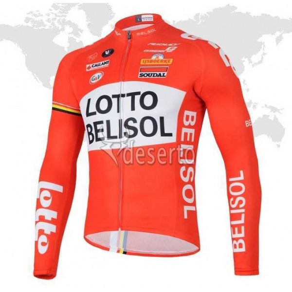 Lotto Belisol 2014 Wielershirt Lange Mouwen